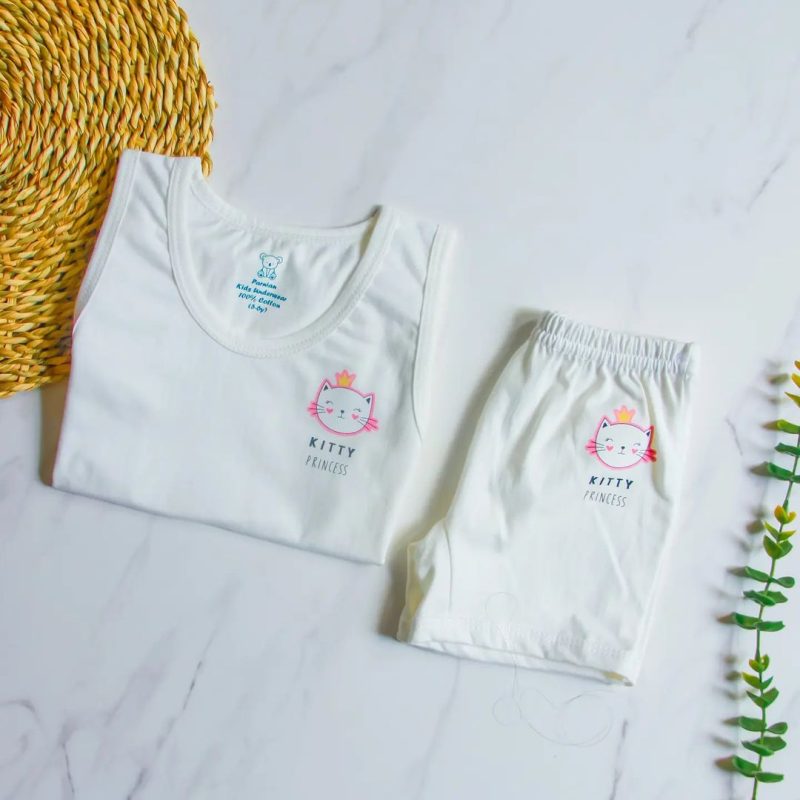 ست شورت و رکابی دخترانه طرح متنوع(۲ تا ۱2 سال) - Image 6