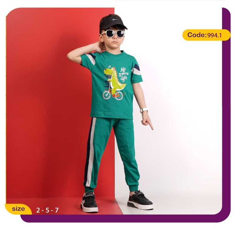 تیشرت شلوار دایناسور دوچرخه سوار(۲ تا ۸ سال) - Image 4