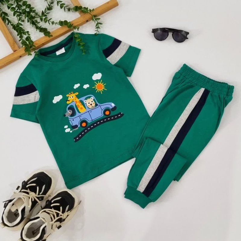 تیشرت شلوار دوستان ماشین سوار(۲ تا ۸ سال) - Image 3