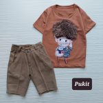 تیشرت شلوارک کتان طرح موفرفری(۲ تا ۹ سال) - Image 2