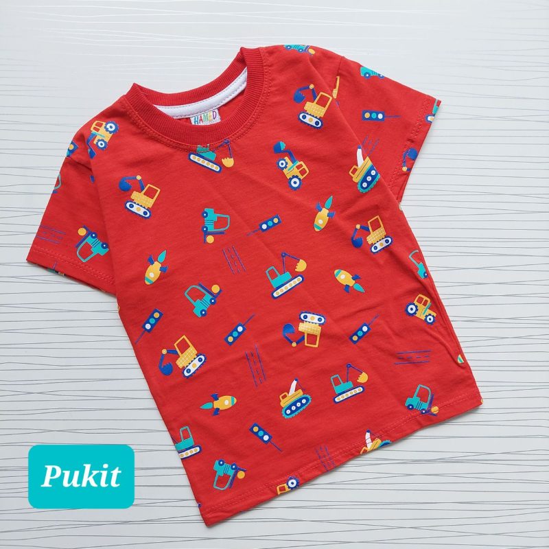 تیشرت تک پسرانه طرح بیل‌مکانیکی(۱ تا ۵ سال) - Image 3