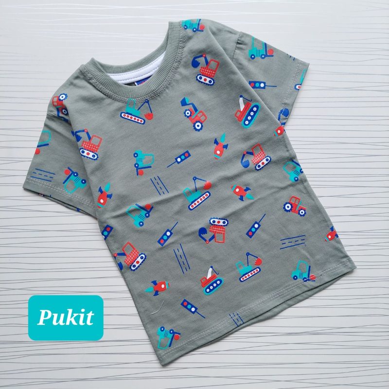 تیشرت تک پسرانه طرح بیل‌مکانیکی(۱ تا ۵ سال) - Image 2