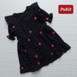 پیراهن مشکی دخترانه طرح خامه دوزی(۲ تا ۷ سال)