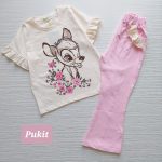 تیشرت شلوار دخترانه طرح آهو(۴ تا ۱۲ سال) - Image 3