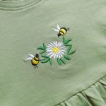 سارافون سبز طرح زنبوری(۳ تا ۱۲ سال) - Image 3