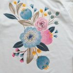 تیشرت شلوارک دخترانه گل آبی نگین‌دار(۶ تا ۱۴ سال) - Image 2