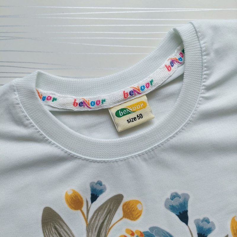 تیشرت شلوارک دخترانه گل آبی نگین‌دار(۶ تا ۱۴ سال) - Image 4