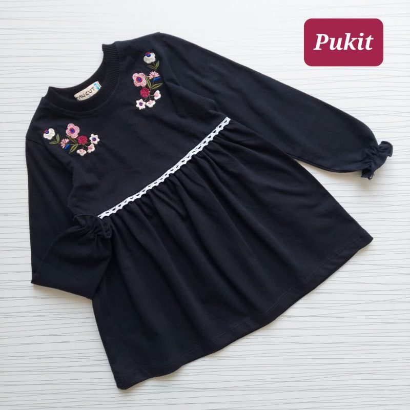 پیراهن آستین بلند دخترانه گلدوزی تن کات(۲ تا ۱۲ سال) - Image 4