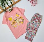تیشرت شلوار دخترانه طرح گلستان(۶ تا ۱۱ سال) - Image 2