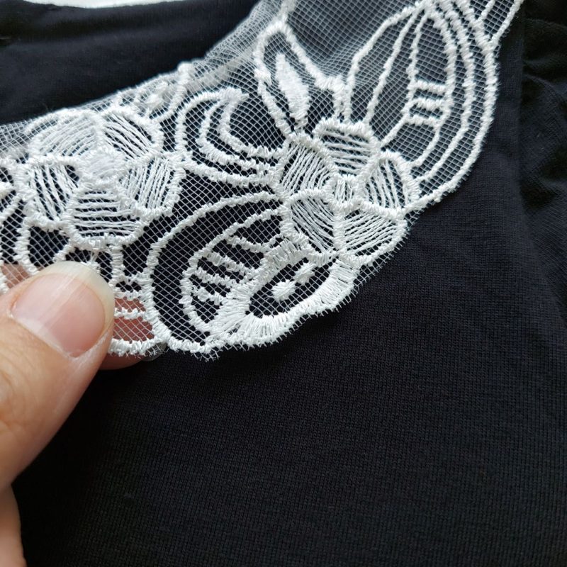 تونیک دخترانه مشکی یقه دانتل(۳ تا ۹ سال) - Image 2