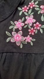 شومیز مشکی دخترانه گلدوزی ماهک(۴ تا ۱۰ سال) - Image 3