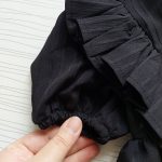 پیراهن مشکی دخترانه دلوان یقه نوار سفید(۳ تا ۱۰ سال) - Image 4