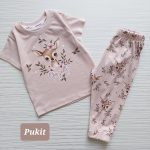 تیشرت شلوار دخترانه طرح آهو(۱ تا ۱۵ سال) - Image 3