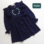 پیراهن دخترانه مخمل کبریتی گلدوزی(1 تا 7 سال)