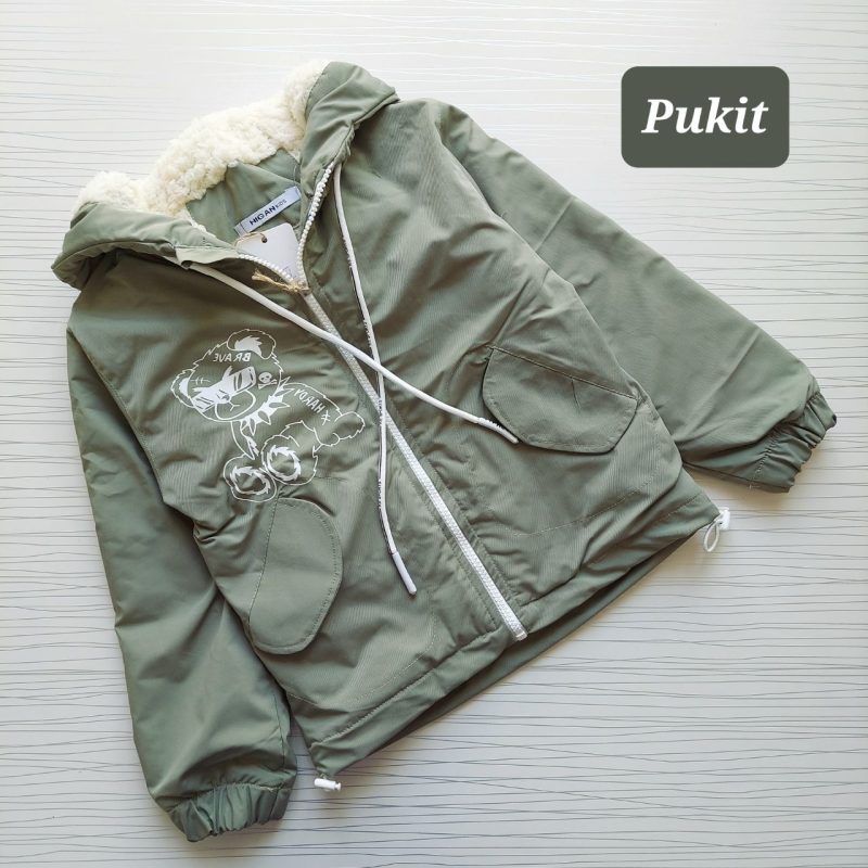 سوییشرت تمام خز طرح خرس شجاع(۳ تا ۹ سال) - Image 3