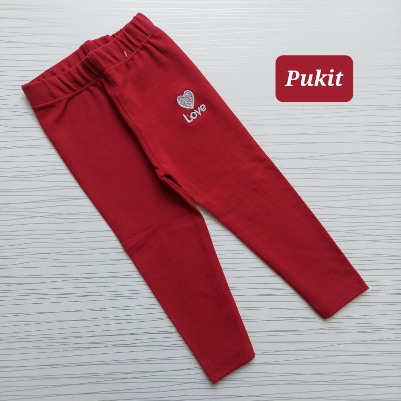 شلوار ساپورتی دخترانه گلدوزی قلب(۱ تا ۹ سال) - Image 2