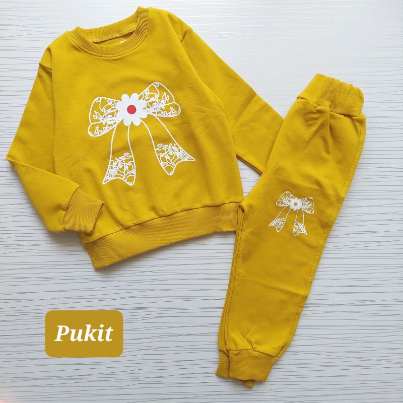 بلوز شلوار دخترانه طرح پاپیون(۲ تا ۸ سال) - Image 2