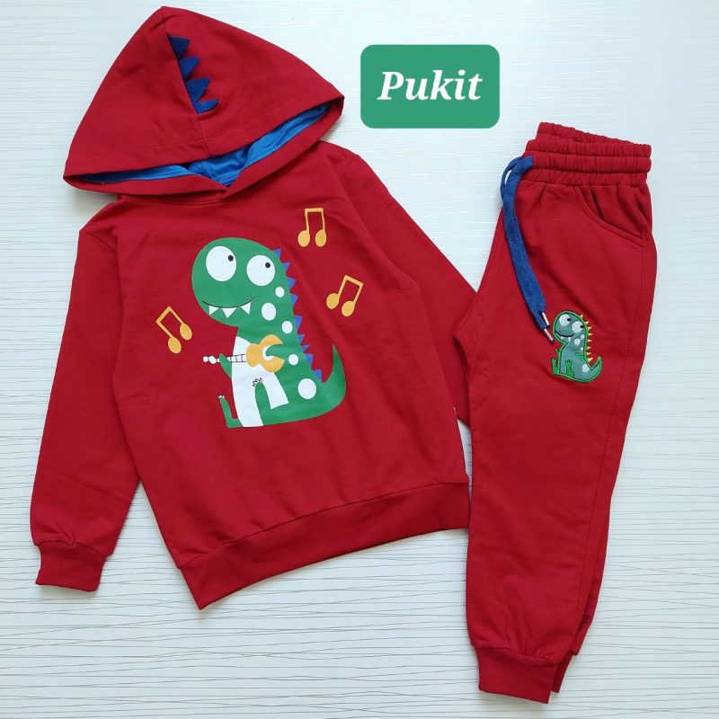 هودی شلوار طرح دایناسور نوازنده(۱ تا ۹ سال) - Image 7