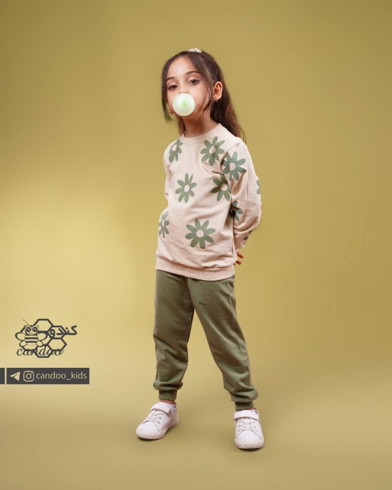 بلوز شلوار دخترانه سبزگل(۲ تا ۹ سال) - Image 2