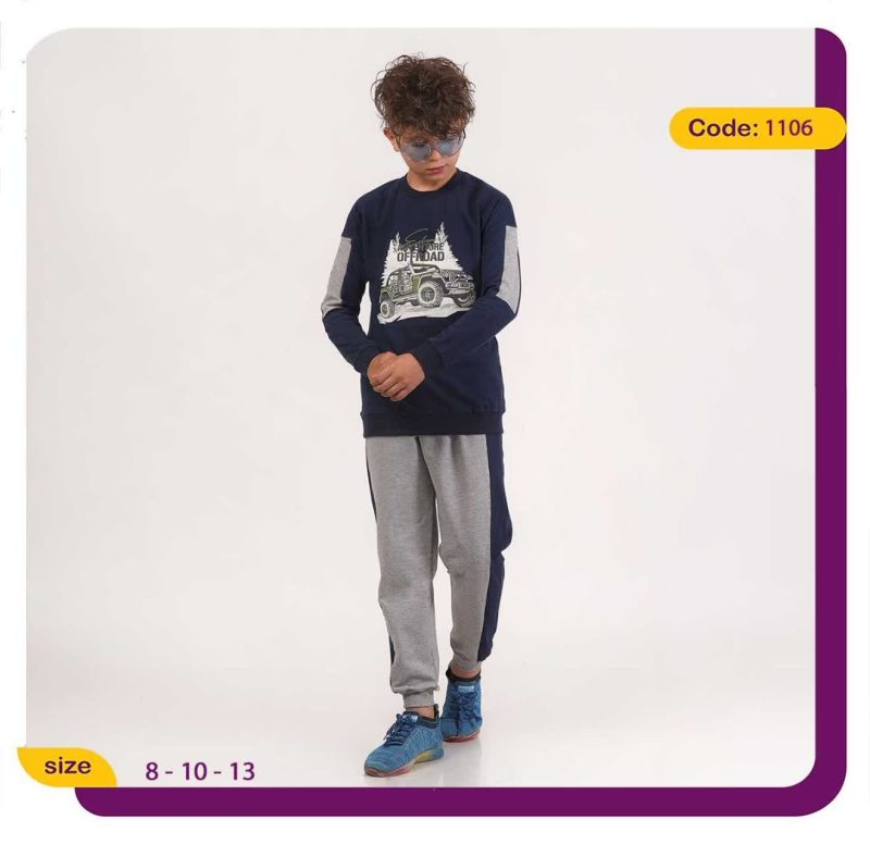 بلوز شلوار پسرانه طرح آفرود(۸ تا ۱۳ سال) - Image 7