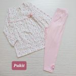 بلوز شلوار دخترانه گل‌گلی پاپیون دار وچیون(۵ تا ۹ سال) - Image 2