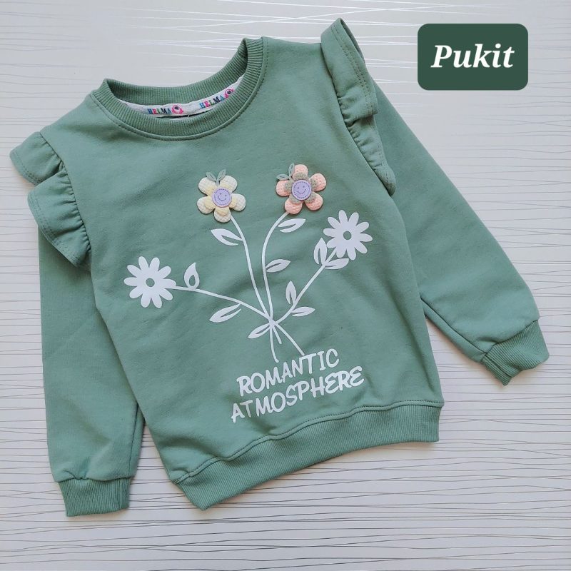 بلوز دخترانه طرح گل برجسته(۲ تا ۸ سال) - Image 2