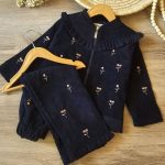 سوییشرت شلوار سرمه ای طرح سوگند(3 تا ۹ سال)