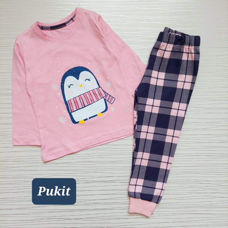 بلوز و شلوار دخترانه طرح پنگوئن برفی(1 تا 9 سال) - Image 4