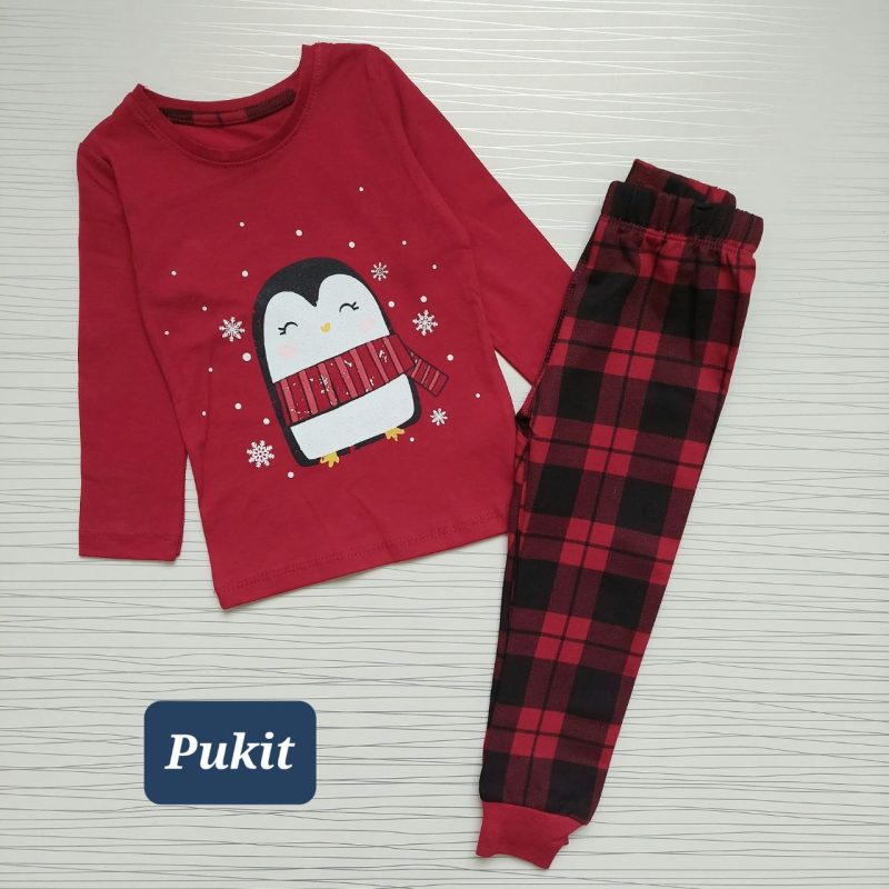 بلوز و شلوار دخترانه طرح پنگوئن برفی(1 تا 9 سال) - Image 3