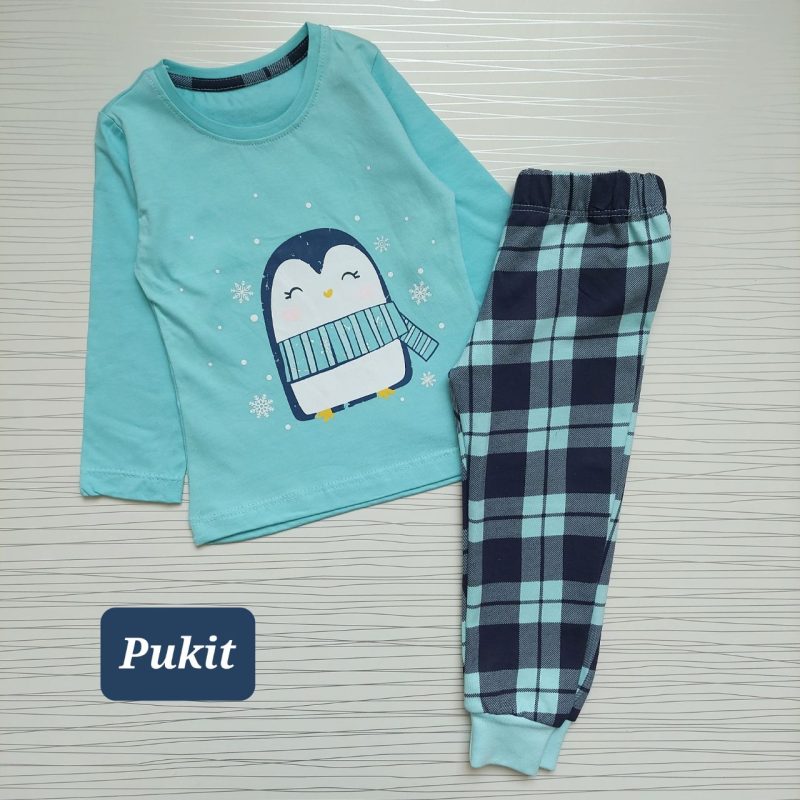 بلوز و شلوار دخترانه طرح پنگوئن برفی(1 تا 9 سال) - Image 2