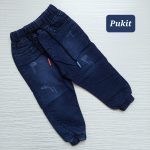 شلوار جین کمرکش لاینردار(4 تا 10 سال)