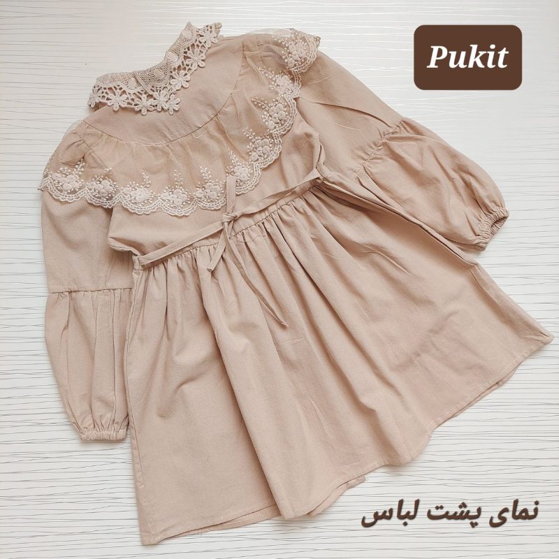 پیراهن دخترانه مجلسی طرح ارکیده(۶ تا ۱۱ سال) - Image 4