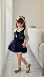 شومیز دامن و جلیقه دخترانه طرح غزل(3تا9سال) - Image 3
