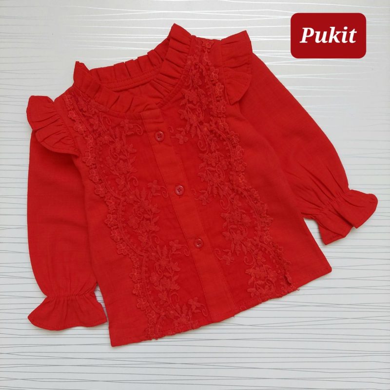 شومیز مجلسی دخترانه طرح گلبرگ(9 ماه تا 2 سال) - Image 6