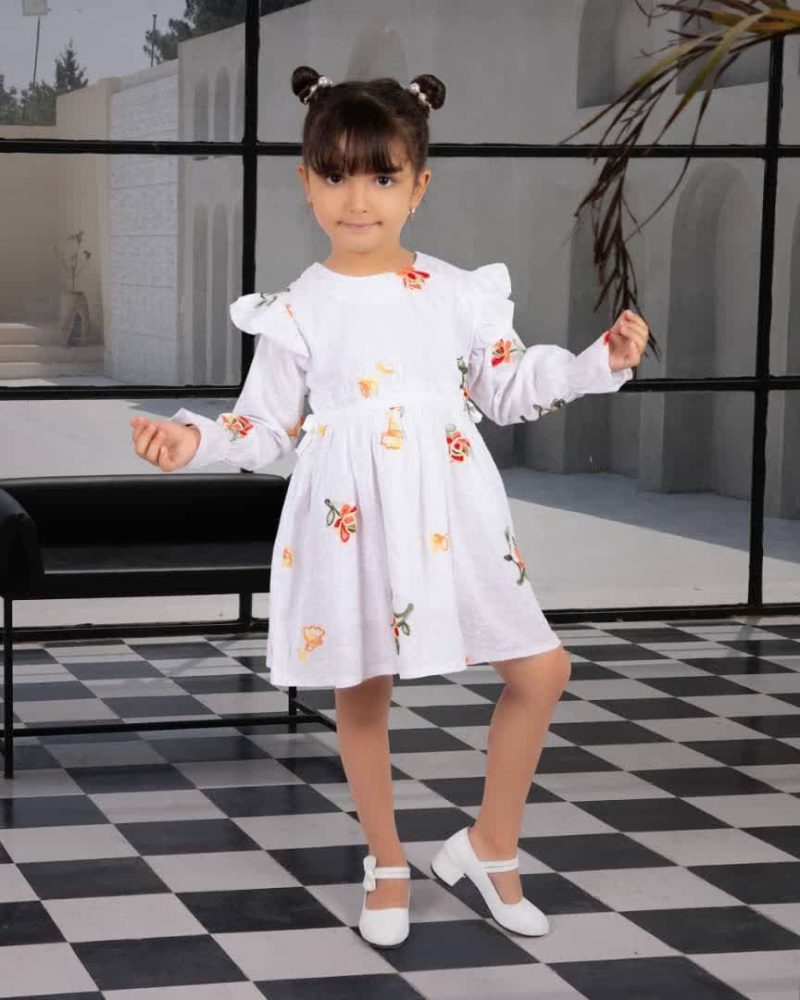 پیراهن دخترانه خامه دوزی چهار طرح(۱ تا ۹ سال) - Image 14