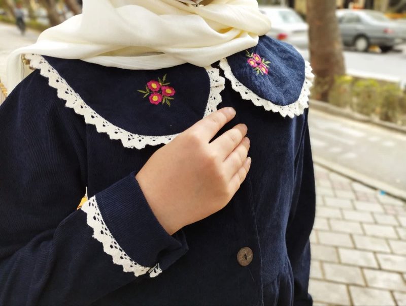 مانتو دخترانه گلدوزی شده طرح والا(10 تا 16سال) - Image 3