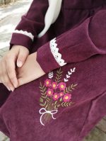 مانتو دخترانه گلدوزی شده طرح والا(10 تا 16سال) - Image 4
