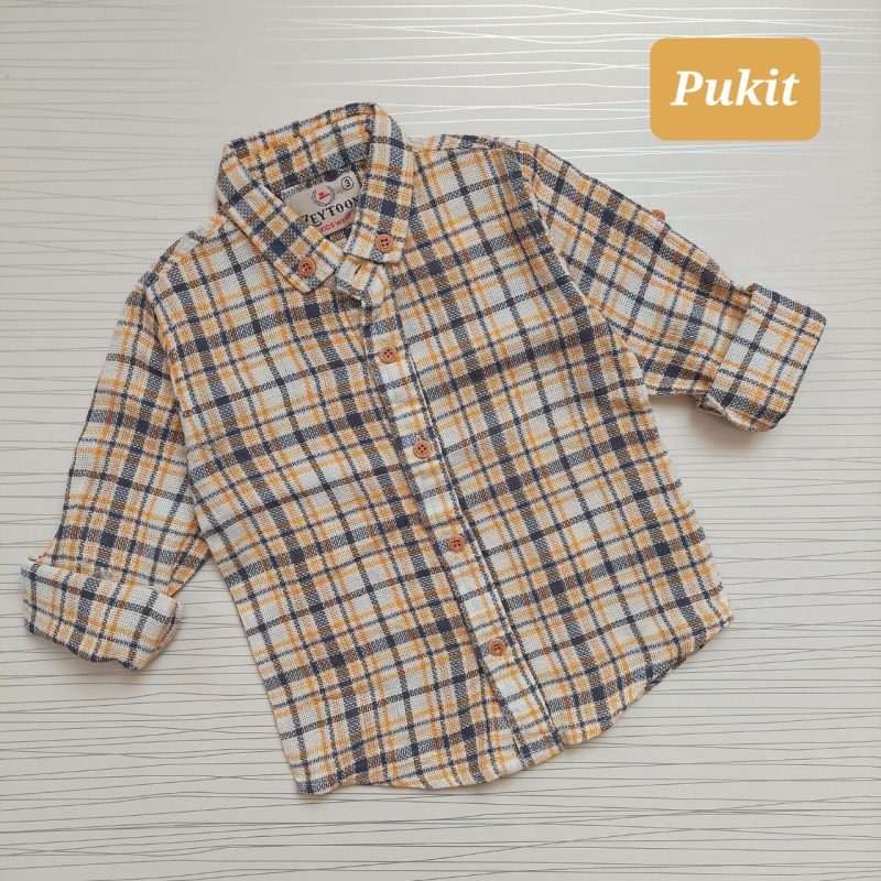 شومیز کنفی پسرانه طرح چهارخونه(۲ تا ۱۱ سال) - Image 7