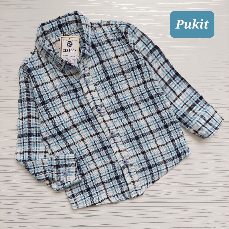 شومیز کنفی پسرانه طرح چهارخونه(۲ تا ۱۱ سال) - Image 5