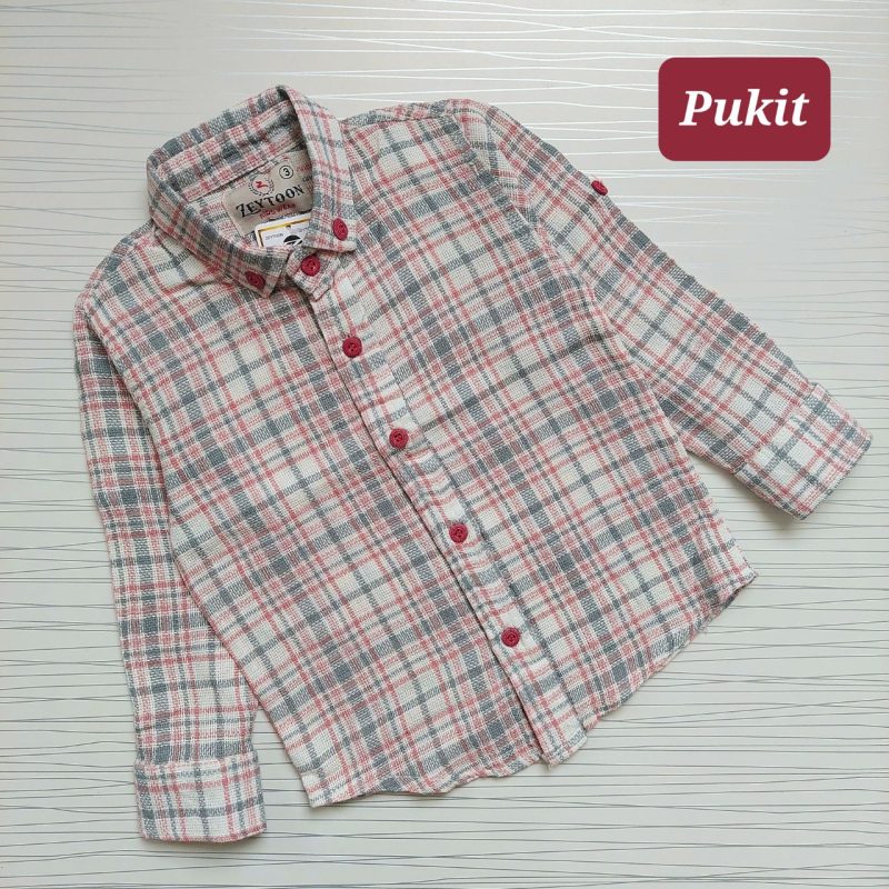 شومیز کنفی پسرانه طرح چهارخونه(۲ تا ۱۱ سال) - Image 4