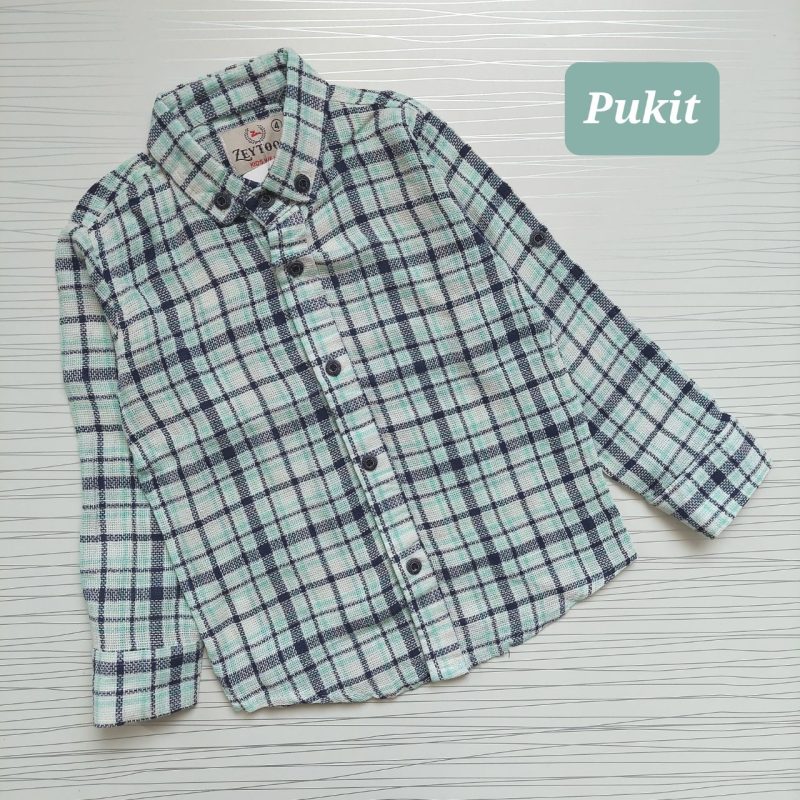 شومیز کنفی پسرانه طرح چهارخونه(۲ تا ۱۱ سال) - Image 3