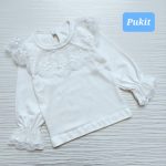 شومیز تک دخترانه یقه گیپور طرح نهال(1تا8سال)