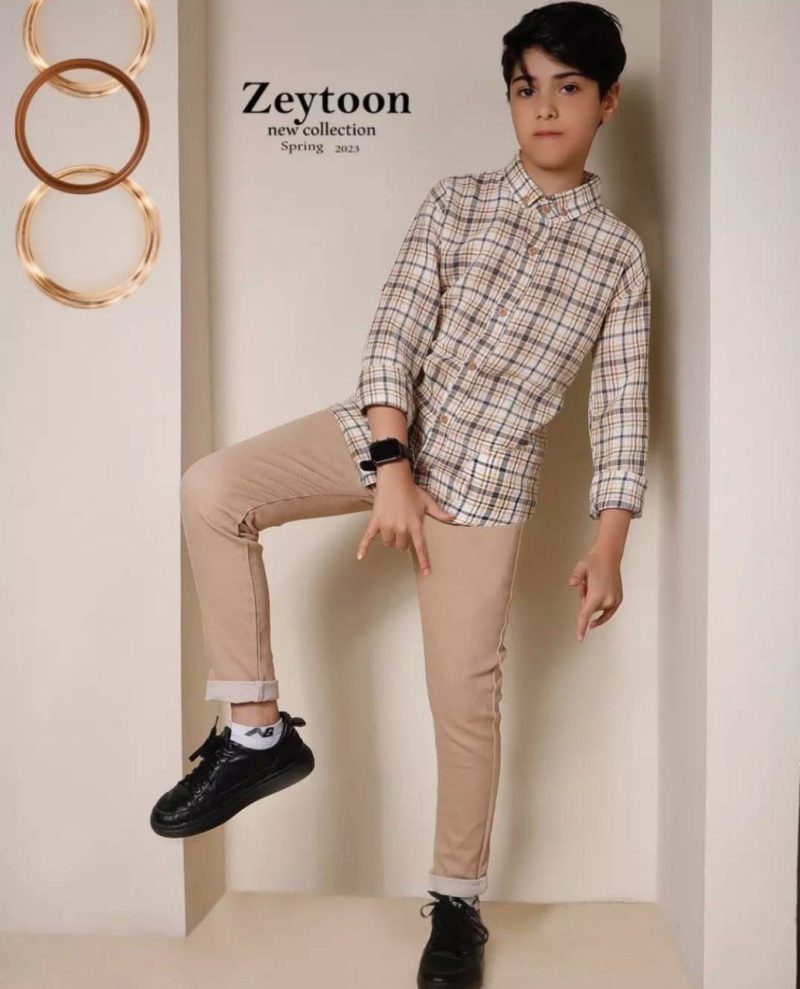 شومیز کنفی پسرانه طرح چهارخونه(۲ تا ۱۱ سال) - Image 9