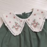 پیراهن دخترانه یقه گلدوزی طرح نازنین(2تا11سال) - Image 12