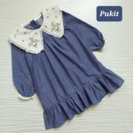 پیراهن دخترانه یقه گلدوزی طرح نازنین(2تا11سال) - Image 11