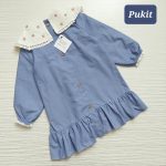 پیراهن دخترانه یقه گلدوزی طرح نازنین(2تا11سال) - Image 10