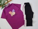 تیشرت شلوار دخترانه طرح اکلیلی(12تا15سال) - Image 4