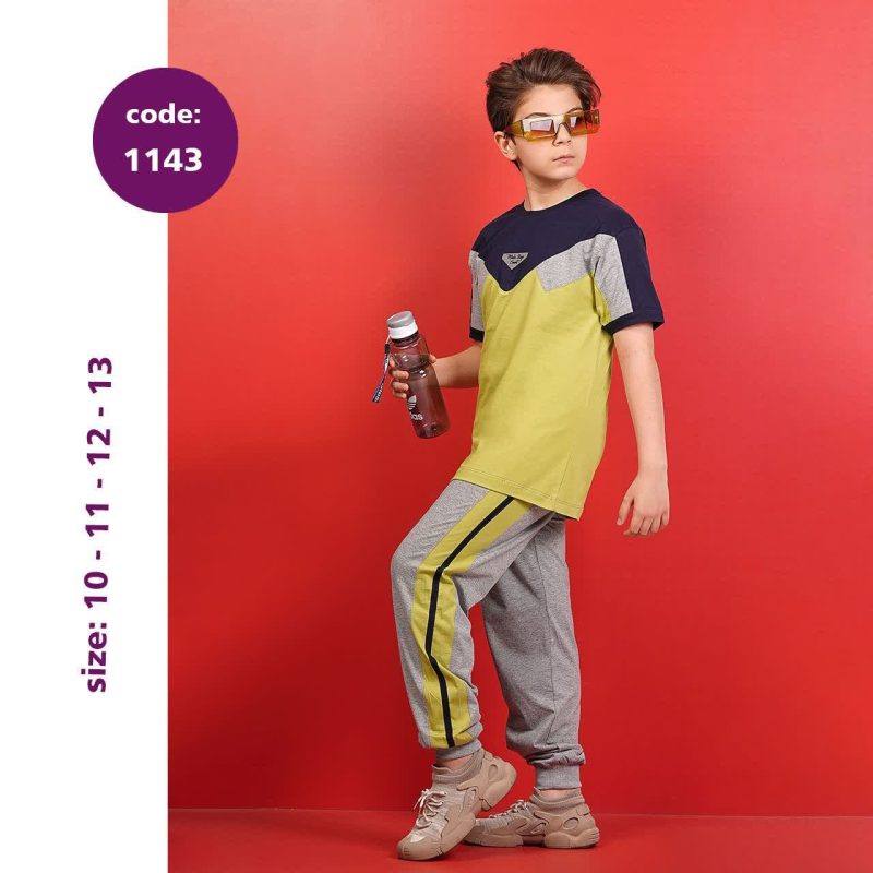 تیشرت شلوار پسرانه طرح کوهسار (10تا14سال) - Image 3