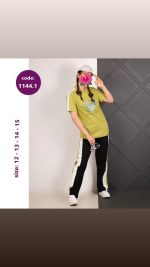 تیشرت شلوار دخترانه طرح اکلیلی(12تا15سال) - Image 7