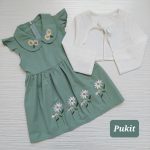 کت سارافون دخترانه طرح گندم(3تا10سال)